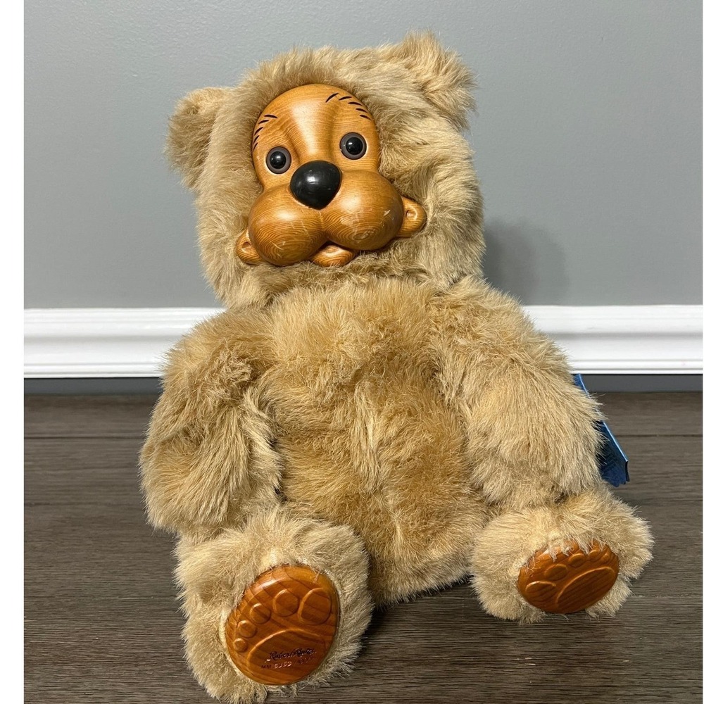 Robert Raikes Kevi Bear Applause 1988 Wooden Face Plush‎ Collectible 5353/10000